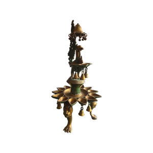 Peacock Lamp with Bells